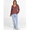 imageANRABESS Long Sleeve Shirts for Women V Neck Casual Fall Tops Loose Fit Lightweight Sweaters Tunic Fashion 2025 ClothesRust