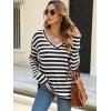 imageANRABESS Long Sleeve Shirts for Women V Neck Casual Fall Tops Loose Fit Lightweight Sweaters Tunic Fashion 2025 ClothesStriped Black