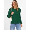imageANRABESS Sweaters for Women Lace Long Sleeve Tops 2025 Fall Dressy Casual Business Knitted Pullover Shirts Puff Cuffs OutfitsForest Green