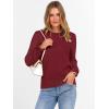 imageANRABESS Sweaters for Women Lace Long Sleeve Tops 2025 Fall Dressy Casual Business Knitted Pullover Shirts Puff Cuffs OutfitsRed