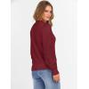 imageANRABESS Sweaters for Women Lace Long Sleeve Tops 2025 Fall Dressy Casual Business Knitted Pullover Shirts Puff Cuffs OutfitsRed