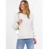 imageANRABESS Sweaters for Women Lace Long Sleeve Tops 2025 Fall Dressy Casual Business Knitted Pullover Shirts Puff Cuffs OutfitsWhite