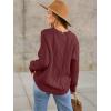 imageANRABESS Sweaters for Women Oversized Crewneck Long Sleeve Casual Loose Cable Knit Pullover Tops 2025 Fall Winter OutfitsBurgundy