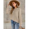 imageANRABESS Sweaters for Women Oversized Crewneck Long Sleeve Casual Loose Cable Knit Pullover Tops 2025 Fall Winter OutfitsDeep Apricot