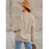 imageANRABESS Sweaters for Women Oversized Crewneck Long Sleeve Casual Loose Cable Knit Pullover Tops 2025 Fall Winter OutfitsDeep Apricot