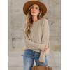 imageANRABESS Sweaters for Women Oversized Crewneck Long Sleeve Casual Loose Cable Knit Pullover Tops 2025 Fall Winter OutfitsDeep Apricot