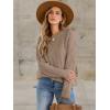 imageANRABESS Sweaters for Women Oversized Crewneck Long Sleeve Casual Loose Cable Knit Pullover Tops 2025 Fall Winter OutfitsKhaki