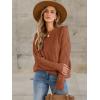 imageANRABESS Sweaters for Women Oversized Crewneck Long Sleeve Casual Loose Cable Knit Pullover Tops 2025 Fall Winter OutfitsRust