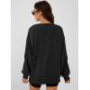imageANRABESS Women Oversized Long Sleeve Sweatshirts Crewneck Side Slit Loose Teen Girl Pullover Top 2025 Fall Y2K Trendy OutfitsBlack