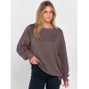 imageANRABESS Women Oversized Long Sleeve Sweatshirts Crewneck Side Slit Loose Teen Girl Pullover Top 2025 Fall Y2K Trendy OutfitsCamel
