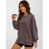 imageANRABESS Women Oversized Long Sleeve Sweatshirts Crewneck Side Slit Loose Teen Girl Pullover Top 2025 Fall Y2K Trendy OutfitsCamel