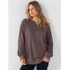 imageANRABESS Women Oversized Long Sleeve Sweatshirts Crewneck Side Slit Loose Teen Girl Pullover Top 2025 Fall Y2K Trendy OutfitsCamel