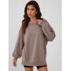 imageANRABESS Women Oversized Long Sleeve Sweatshirts Crewneck Side Slit Loose Teen Girl Pullover Top 2025 Fall Y2K Trendy OutfitsKhaki