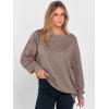 imageANRABESS Women Oversized Long Sleeve Sweatshirts Crewneck Side Slit Loose Teen Girl Pullover Top 2025 Fall Y2K Trendy OutfitsKhaki