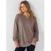 imageANRABESS Women Oversized Long Sleeve Sweatshirts Crewneck Side Slit Loose Teen Girl Pullover Top 2025 Fall Y2K Trendy OutfitsKhaki
