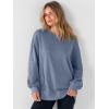 imageANRABESS Women Oversized Long Sleeve Sweatshirts Crewneck Side Slit Loose Teen Girl Pullover Top 2025 Fall Y2K Trendy OutfitsLight Blue