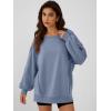 imageANRABESS Women Oversized Long Sleeve Sweatshirts Crewneck Side Slit Loose Teen Girl Pullover Top 2025 Fall Y2K Trendy OutfitsLight Blue