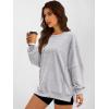 imageANRABESS Women Oversized Long Sleeve Sweatshirts Crewneck Side Slit Loose Teen Girl Pullover Top 2025 Fall Y2K Trendy OutfitsLight Grey