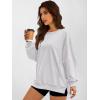 imageANRABESS Women Oversized Long Sleeve Sweatshirts Crewneck Side Slit Loose Teen Girl Pullover Top 2025 Fall Y2K Trendy OutfitsWhite