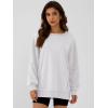imageANRABESS Women Oversized Long Sleeve Sweatshirts Crewneck Side Slit Loose Teen Girl Pullover Top 2025 Fall Y2K Trendy OutfitsWhite