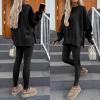 imageANRABESS Women Oversized Sweatshirts Thumbhole Long Sleeve Hoodies Shirts 2025 Fall Side Slit Pullover Top Teen Y2k OutfitsBlack
