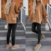 imageANRABESS Women Oversized Sweatshirts Thumbhole Long Sleeve Hoodies Shirts 2025 Fall Side Slit Pullover Top Teen Y2k OutfitsCaramel