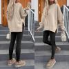 imageANRABESS Women Oversized Sweatshirts Thumbhole Long Sleeve Hoodies Shirts 2025 Fall Side Slit Pullover Top Teen Y2k OutfitsParchment
