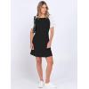 imageANRABESS Women Short Sleeve Sleep Night Shirts Comfy Nightgowns Ribbed Pajamas House Sweater Dress 2025 Fall SleepwearBlack White