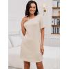 imageANRABESS Women Short Sleeve Sleep Night Shirts Comfy Nightgowns Ribbed Pajamas House Sweater Dress 2025 Fall SleepwearLight Khaki