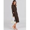 imageANRABESS Womens 2 Piece Outfits Sweater Dresses Set Midi Skirt Sets Long Sleeve Crop Top Bodycon Ribbed Knit Dress 2025 FallBrown