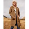 imageANRABESS Womens Cardigan Sweater Open Front Knit Long Coatigan Dressy Casual Jacket Coat 2025 Fall Outfits Classy ClothesCaramel