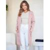 imageANRABESS Womens Cardigan Sweater Open Front Knit Long Coatigan Dressy Casual Jacket Coat 2025 Fall Outfits Classy ClothesPink