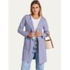 imageANRABESS Womens Cardigan Sweater Open Front Knit Long Coatigan Dressy Casual Jacket Coat 2025 Fall Outfits Classy ClothesPurple Gray