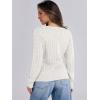 imageANRABESS Womens Long Sleeve Cable Knit Sweater 2025 Fall Fashion V Neck Fitted Pullover Top Business Casual Work Fall OutfitsCream White