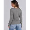 imageANRABESS Womens Long Sleeve Cable Knit Sweater 2025 Fall Fashion V Neck Fitted Pullover Top Business Casual Work Fall OutfitsGrey