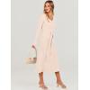 imageANRABESS Womens Long Sleeve Fall Dress 2025 V Neck Aline Tie Waist Ribbed Knit Bodycon Midi Sweater DressesLight Khaki