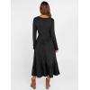 imageANRABESS Womens Long Sleeve Midi Dress 2025 Fall Rib Knit Crew Neck A Line Soft Flowy Swing Dresses with Pocket Casual TrendyBlack