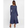 imageANRABESS Womens Long Sleeve Midi Dress 2025 Fall Rib Knit Crew Neck A Line Soft Flowy Swing Dresses with Pocket Casual TrendyNavy Blue