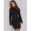 imageANRABESS Womens Long Sleeve Mock Neck Sexy Bodycon Mini Dress Dressy Casual Elegant Formal Party Blazer Dresses with PocketsBlack