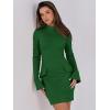 imageANRABESS Womens Long Sleeve Mock Neck Sexy Bodycon Mini Dress Dressy Casual Elegant Formal Party Blazer Dresses with PocketsForest