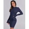 imageANRABESS Womens Long Sleeve Mock Neck Sexy Bodycon Mini Dress Dressy Casual Elegant Formal Party Blazer Dresses with PocketsNavy Blue