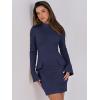 imageANRABESS Womens Long Sleeve Mock Neck Sexy Bodycon Mini Dress Dressy Casual Elegant Formal Party Blazer Dresses with PocketsNavy Blue