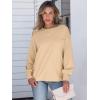 imageANRABESS Womens Long Sleeve Shirts Crewneck Oversized Tops Casual 2025 Fall Trendy TShirts Tee Blouse with Pockets ClothesApricot