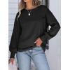 imageANRABESS Womens Long Sleeve Shirts Crewneck Oversized Tops Casual 2025 Fall Trendy TShirts Tee Blouse with Pockets ClothesBlack