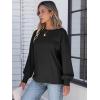 imageANRABESS Womens Long Sleeve Shirts Crewneck Oversized Tops Casual 2025 Fall Trendy TShirts Tee Blouse with Pockets ClothesBlack