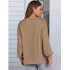 imageANRABESS Womens Long Sleeve Shirts Crewneck Oversized Tops Casual 2025 Fall Trendy TShirts Tee Blouse with Pockets ClothesBrown