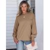 imageANRABESS Womens Long Sleeve Shirts Crewneck Oversized Tops Casual 2025 Fall Trendy TShirts Tee Blouse with Pockets ClothesBrown
