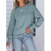 imageANRABESS Womens Long Sleeve Shirts Crewneck Oversized Tops Casual 2025 Fall Trendy TShirts Tee Blouse with Pockets ClothesLake