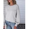 imageANRABESS Womens Long Sleeve Shirts Crewneck Oversized Tops Casual 2025 Fall Trendy TShirts Tee Blouse with Pockets ClothesLight Grey