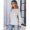 imageANRABESS Womens Long Sleeve Shirts Crewneck Oversized Tops Casual 2025 Fall Trendy TShirts Tee Blouse with Pockets ClothesLight Grey